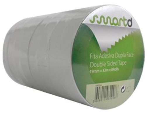 Fita Adesiva Dupla Face SmartD Transparente 33mx19mm