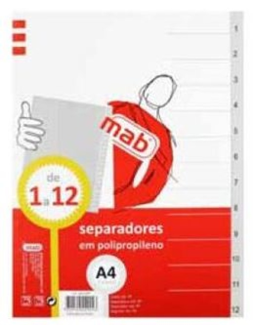Separador Plastico Mab Numerado 1-12