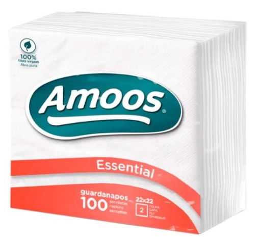 Guardanapo Amoos Essential 22x22 2f Cx.24mc x 100uni (2400)