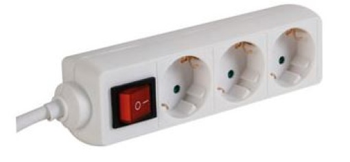 Extensao Electrica 3 Tomadas C/Interruptor 3m