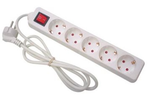 Extensao Electrica 5 Tomadas C/Interruptor 1.5m