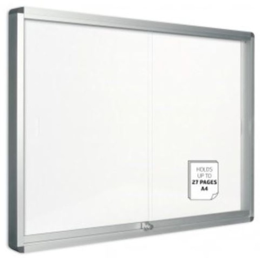 Vitrine Exhibit Interior Fundo Magnetico Portas de Correr 967x926x70 (12xA4) Bi-Office