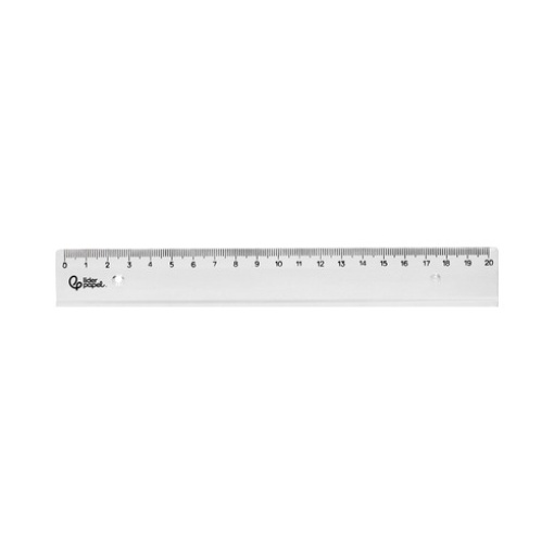 Regua Plastica Liderpapel Transparente 20cm (RG14)