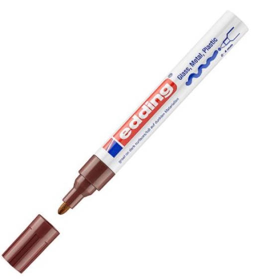 Marcador Edding 750 Castanho
