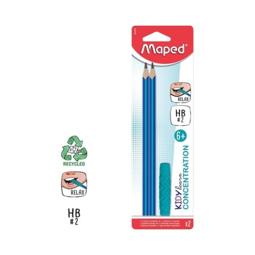 Lapis Grafite 2HB Maped Kidy Learn Concentration 2un