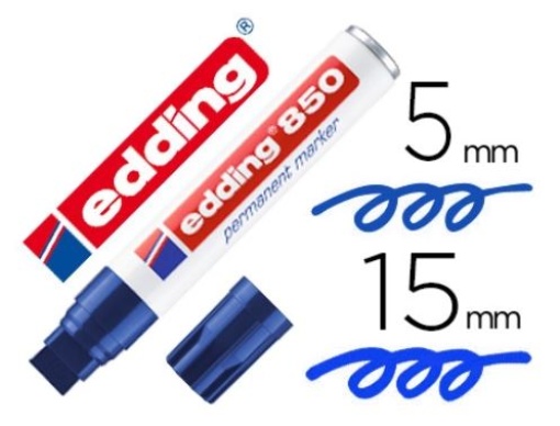 Marcador Edding 850 Ponta Bizelada Azul (850-03)