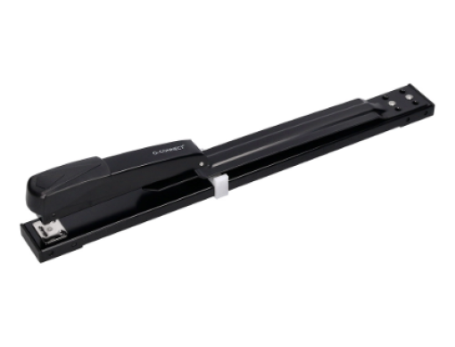 Agrafador Q-Connect Metalico Braço Longo Capacidade 20fls Agrafes 24/6 e 26/6 Preto (KF02292)