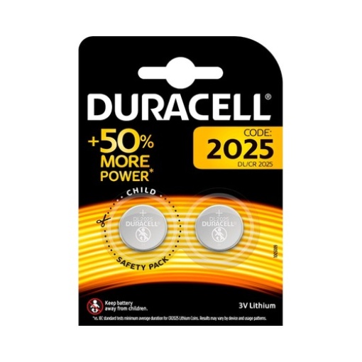 Pilha Duracell Alcalina CR2025 Blister 2un
