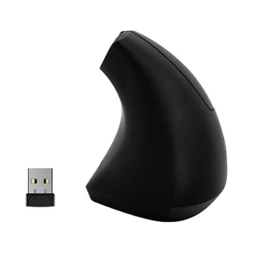 Rato Wireless Q-Connect Ergonomico Vertical Preto (KF10714)