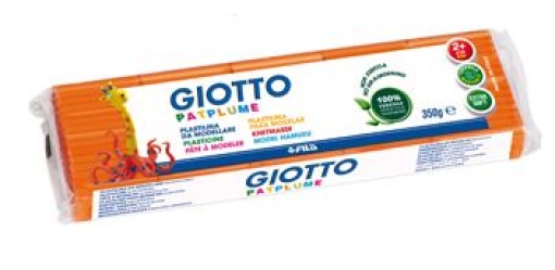 Plasticina Giotto Patplume 350gr Laranja