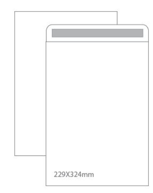 Envelope Saco Neutral C4 Branco 229x324mm Tira de Silicone Cx.250un