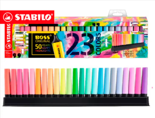 Marcador Fluorescente Stabilo Boss Deskset 70/23 Estojo 23 Cores Sortidas (7023-01-5-20)