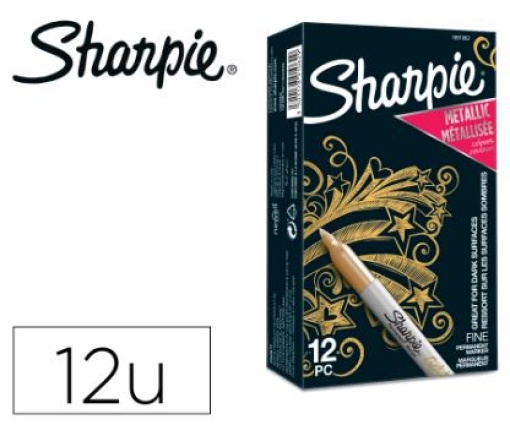 Marcador Permanente Sharpie Metallic Ouro Ponta Fina (1891062) 