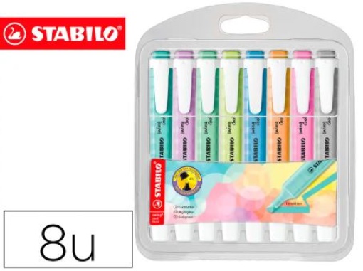 Marcador Fluorescente Stabilo Swing Cool Pastel Estojo 8 Cores Sortidas (275/8-08-2)