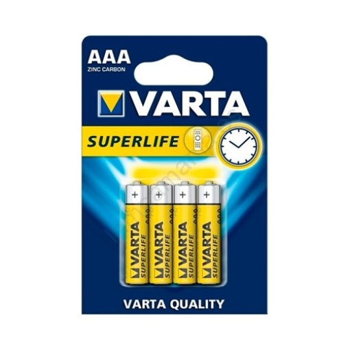 Pilha Alcalina Varta Superlife LR03 AAA (Blister 4uni) 