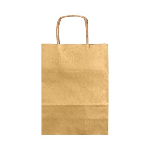 Saco Papel Q-Connect Ouro Com Asa Retorcida 180x240x80mm (KF03738)