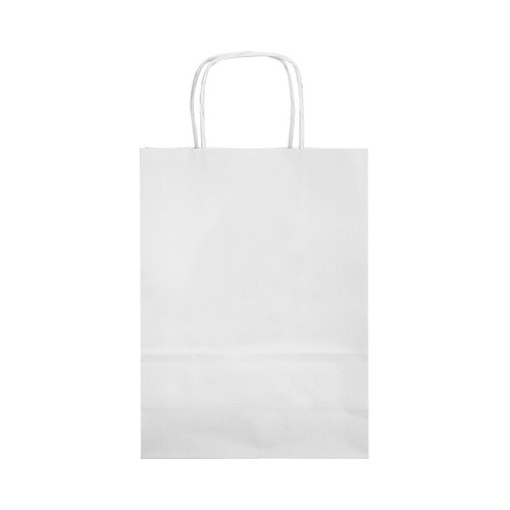 Saco Papel Q-Connect Branco Com Asa Retorcida 180x240x80mm (KF03740)