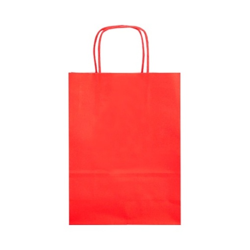 Saco de Papel Q-Connect Celulose Vermelho Com Asa Retorcida 240x320x10mm