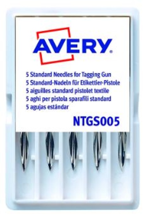 Recarga Agulha Avery Corte Standard Base Plastico P/Pistola de Navetes Pack 5 unid. (NTGS005)
