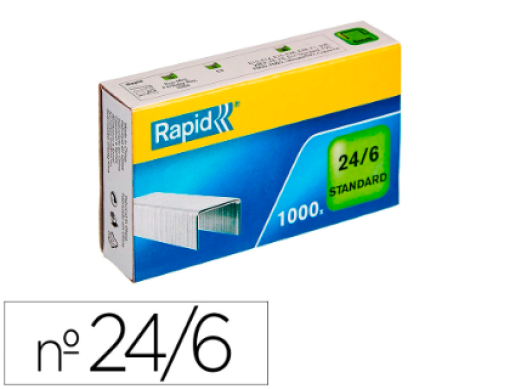 Agrafos Rapid 24/6mm Galvanizados Standard Cx.1000 (24855600)
