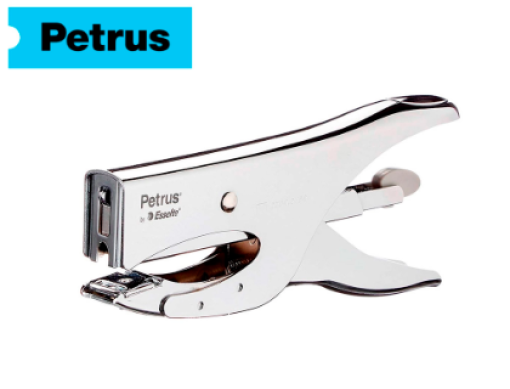 Agrafador Alicate Petrus 222 Cap.40fls (22/6-8 + 24/6-8) Cromado (44733)