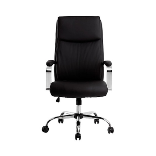 Cadeira Direcao Q-Connect Leo Imit. Pele Preta (KF10306)