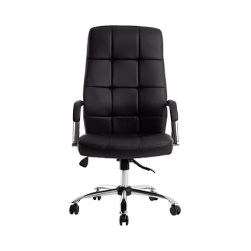 Cadeira De Direcao Q-Connect Imitaçao Pele Base Metalica Preta (KF04623)
