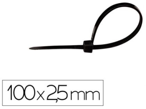 Abracadeira Q-Connect 100x2,5mm Preta Emb.100un (KF17185)