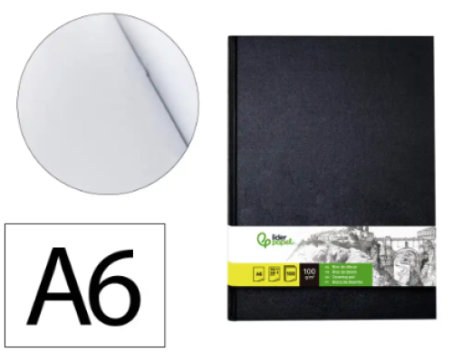 Diario Grafico Encadernado Liderpapel A6 148x105mm 100Fls Preto (DL17)