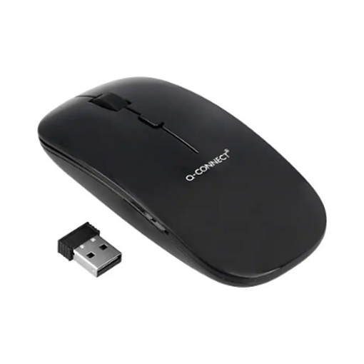 Rato Q-Connect Optico Sem Fios Silencioso 800/1200/1600 DPI Preto (KF15114)