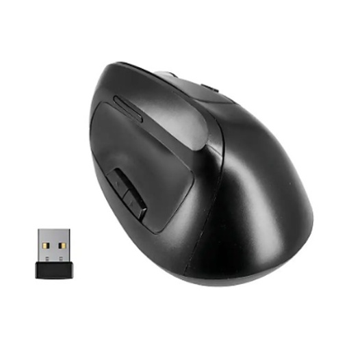 Rato Wireless Q-Connect Ergonomico Vertical Recarregável Preto (KF15115)