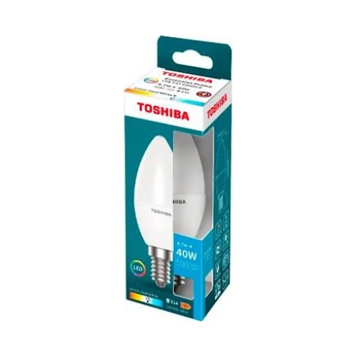Lampada Led Toshiba Essential C37 e14 4.7w Luz Fria 6500k