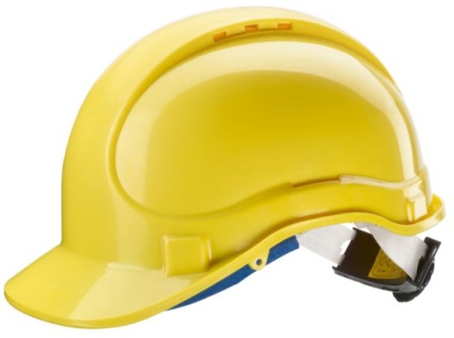 Capacete Proteção ABS Com Ajuste Amarelo (EN 397:2012+A1:2012)