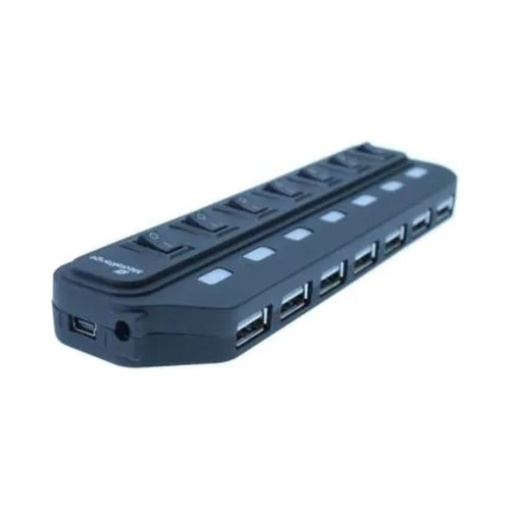 HUB Mediarange 7 Portas USB 2.0 com Power e Interruptores Separados