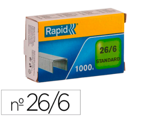 Agrafos Rapid 26/6mm Galvanizados Standard Cx.1000un