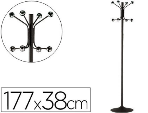 Cabide Sie Metalico 8 Suportes Preto 177x38cm (606-P-NEGRO)