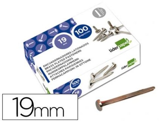 Ataches Encadernacao Liderpapel Cx.100 Nº 3 19,5mm (FS11)