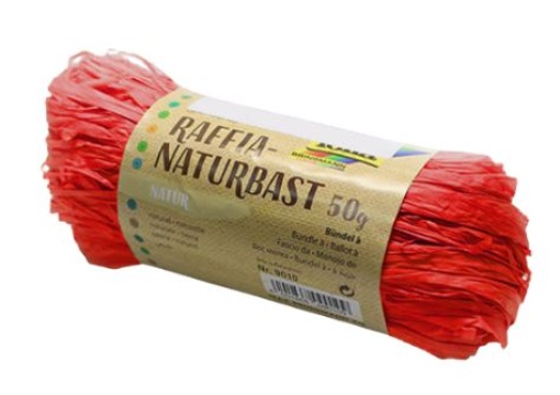 Rafia Folia Novelo 50gr Natural Vermelho (9036)