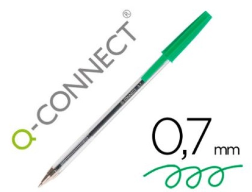 Esferografica Q-Connect Cristal Ponta Media Verde (KF01043)