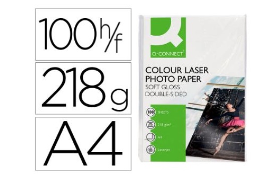 Papel Fotografia Q-Connect Gloss A4 218gr Cx.100Fls (KF01935)