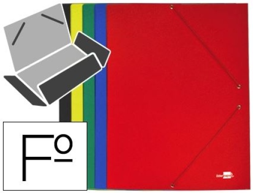 Pasta de Elasticos Liderpapel Cartao Plastificado C/Abas Cores Sortidas (CG57)