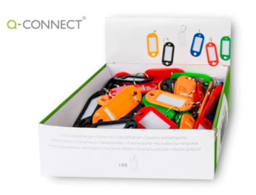 Chaveiro Porta-Etiquetas Q-Connect Cores Sortidas (KF10869)