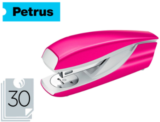Agrafador Petrus 635 Wow Cap.30fls (24/6-26/6) Fucsia Metalizado (623592)