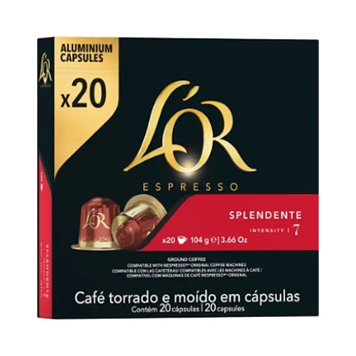 Cafe Marcilla L'or Arome Espresso Splendente Intensidade 7 Cx.20un (Compativel Com Nespresso)