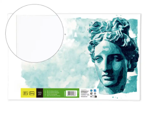 Bloco Desenho Liderpapel Artistico Colado A4 210x297mm 30Fls 120gr S/Esquadria (DA10)
