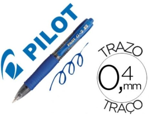 Esferografica Pilot G-2 Pixie Tinta Gel Retratil Pega de Borracha Azul (NG2PA)