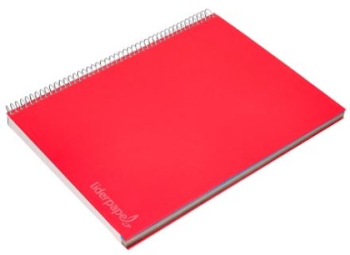 Caderno Espiral liderpapel A5 Jolly Capa Dura 140F 75gr Quadricula 5mm 5 Bandas de Cores 6 Furos Cores Sortidas (BJ55)