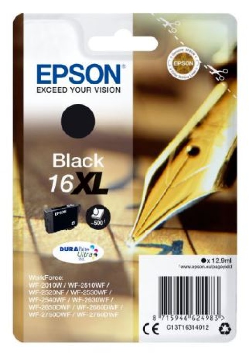 Tinteiro Epson WF2010/2510/2520/2530 Nº16XL Alta Capacidade Preto 