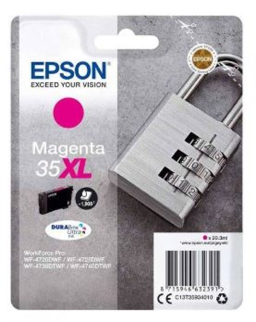 Tinteiro Epson WorkForce Pro WF4700/4720 Nº 35XL Alta Capacidade Magenta