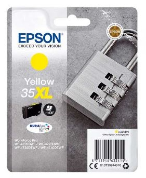 Tinteiro Epson WorkForce Pro WF4700/4720 Nº 35XL Alta Capacidade Amarelo